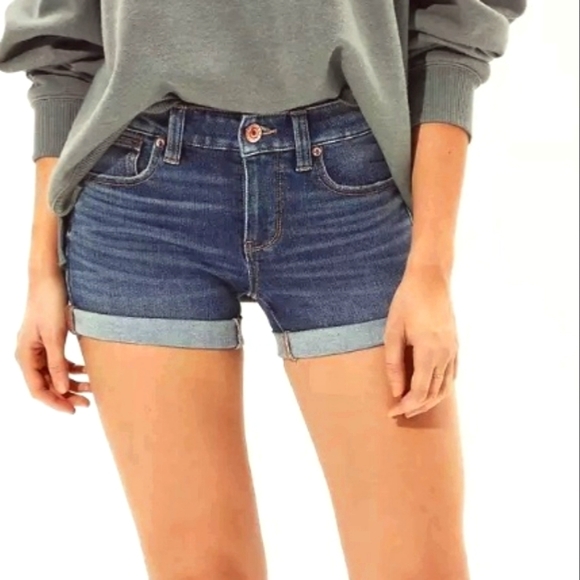 American Eagle blue denim shorts size 2 - Picture 1 of 4